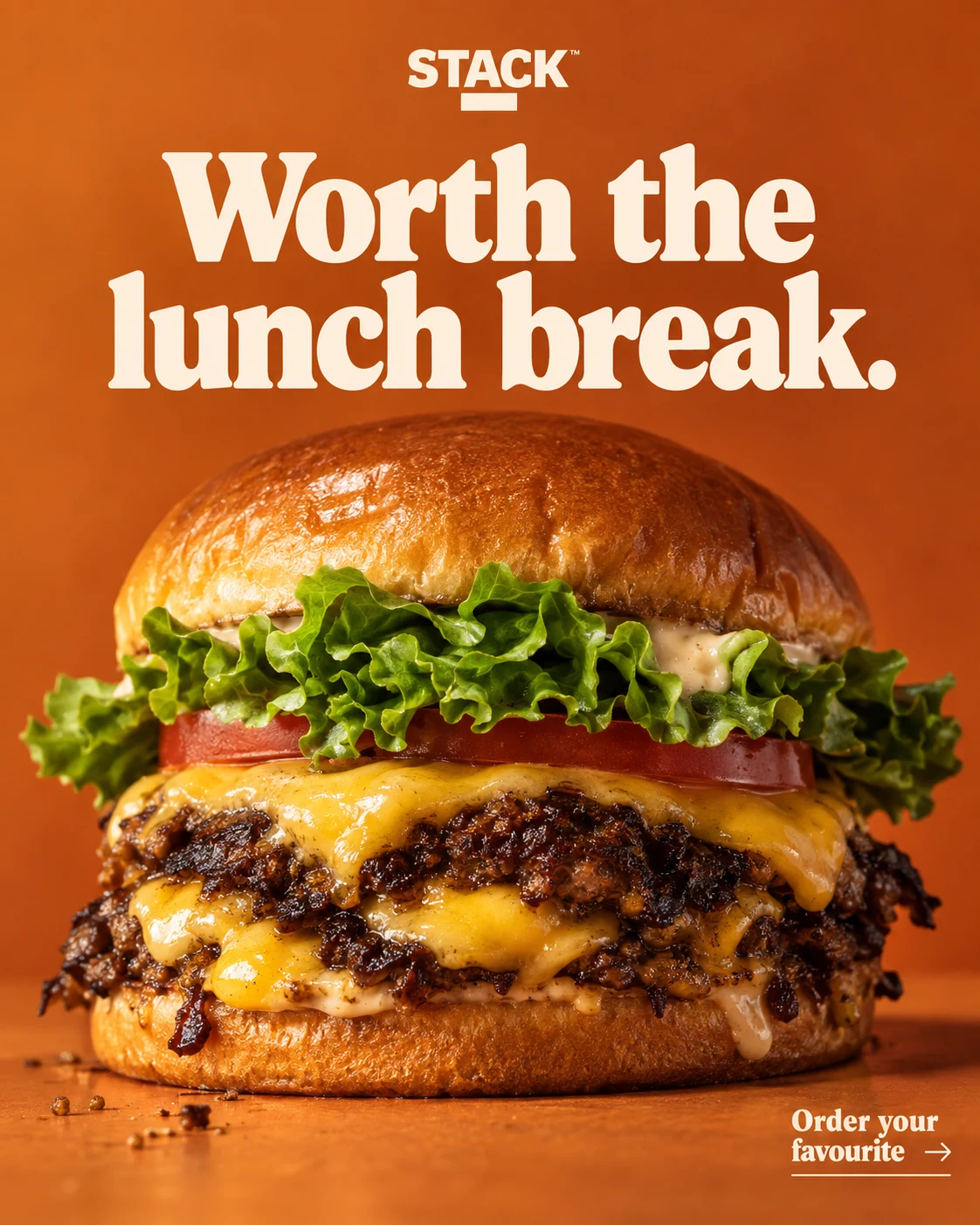 Illustrative advertising campaign shown in a realistic placement