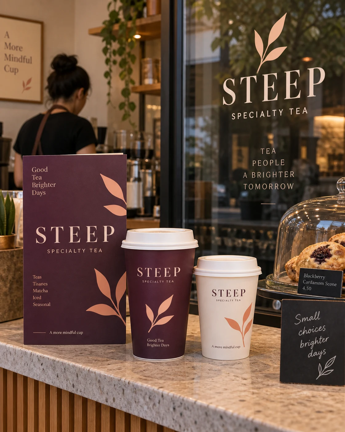 Illustrative brand applications concept shown as finished design work
